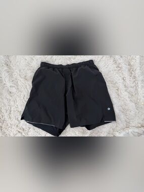 Lululemon Athletic Black Men's Running Shorts Lined Size M